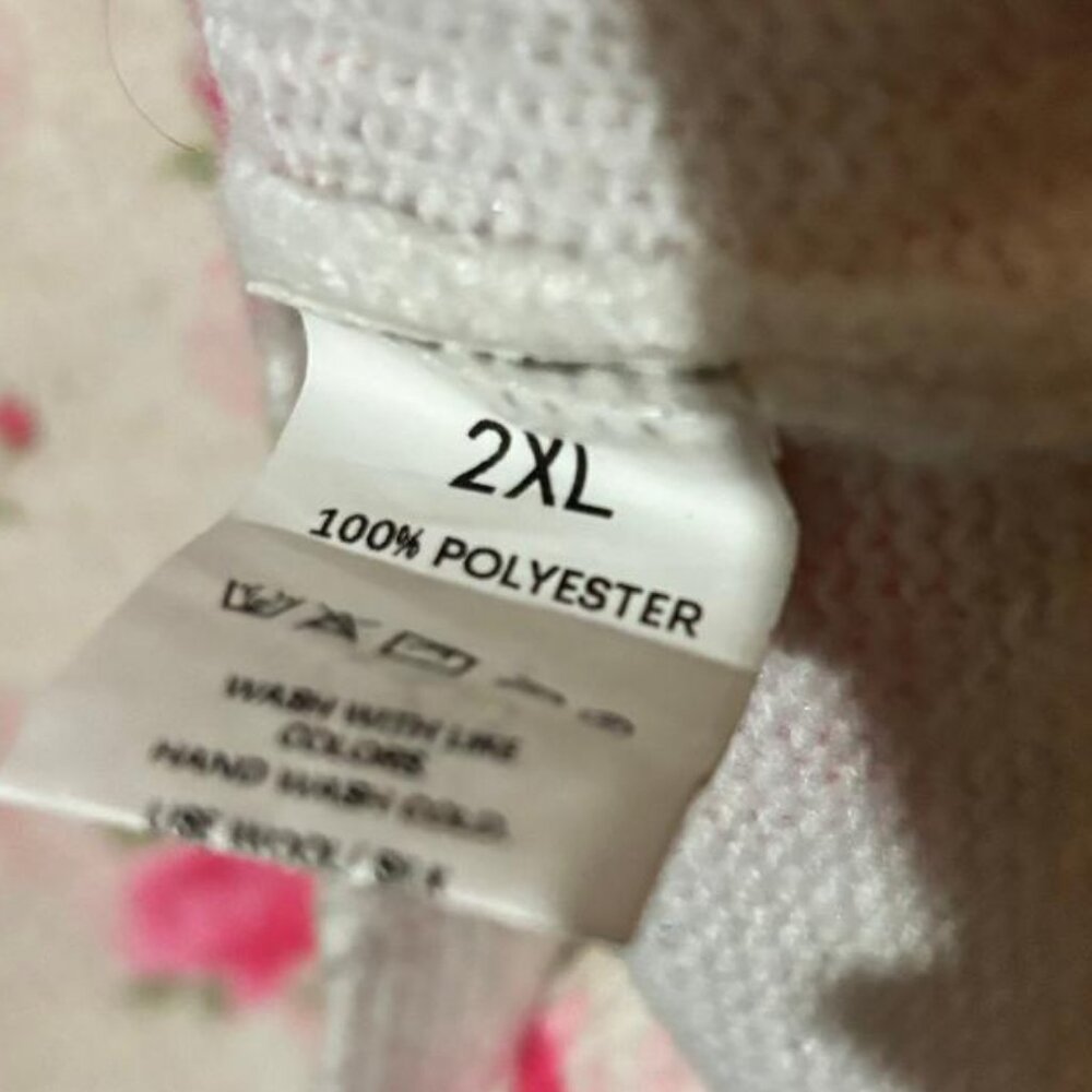 NWOT Gorgeous Pink Rose Floral Print Knit Cardigan Sweater Layering Size 2XL - Picture 12 of 13